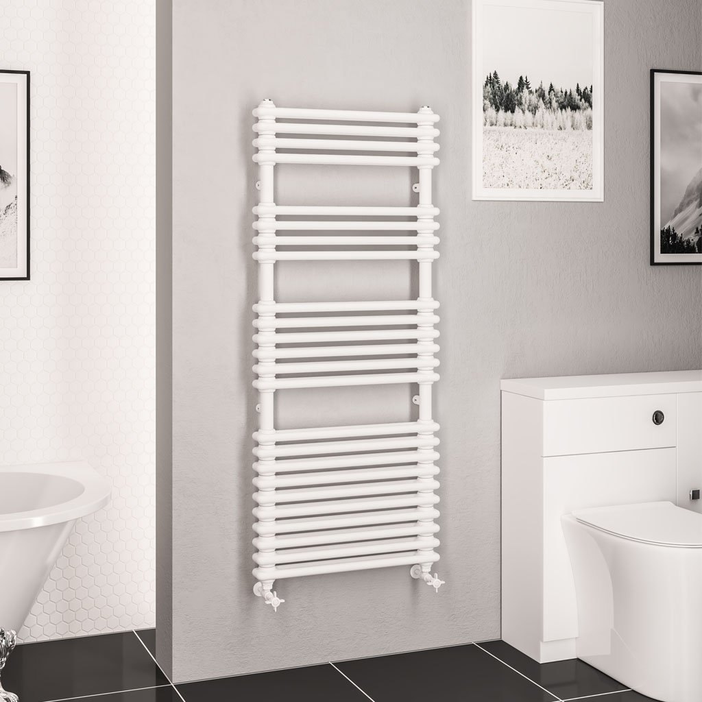 Imperia 2 Column Multirail 1430 x 600mm Gloss White