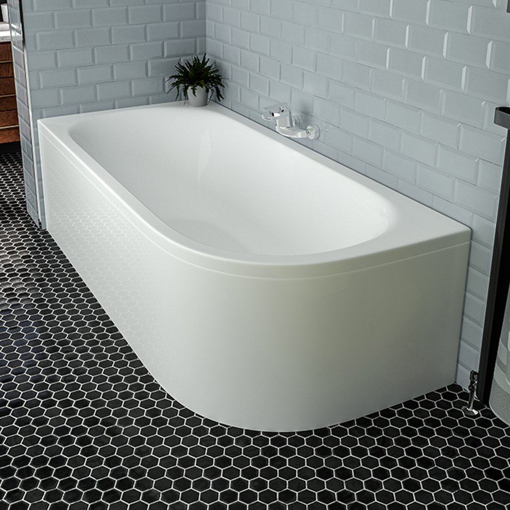 Biscay Double Ended (DE) 1700 x 750 x 440mm 5mm Left Hand (LH) Bath - White