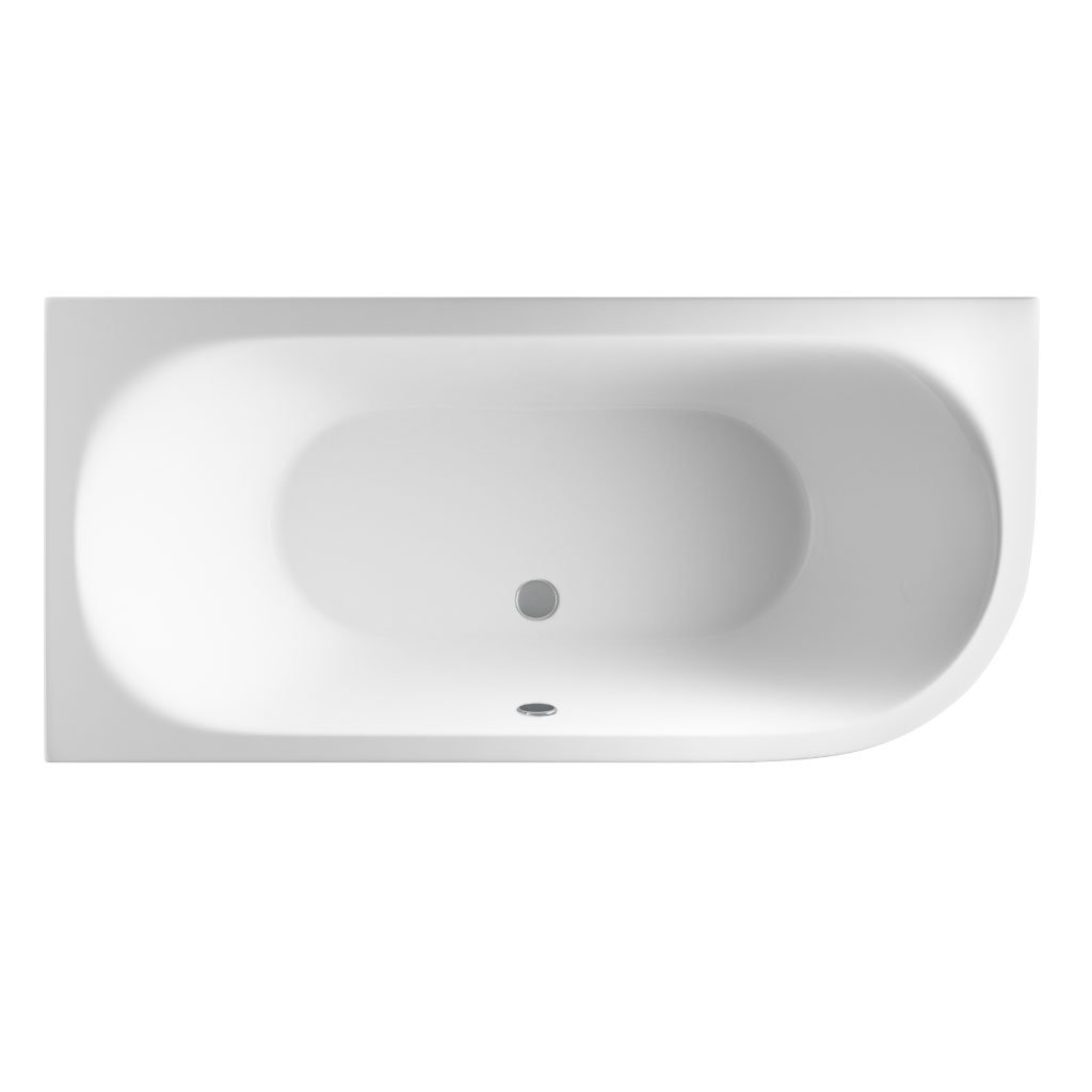 Biscay Double Ended (DE) 1700 x 750 x 440mm 5mm Left Hand (LH) Bath - White