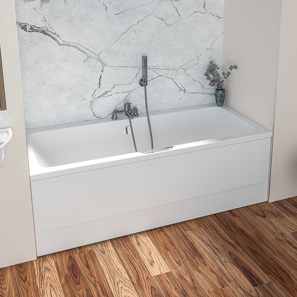 Portland Double Ended (DE) 1700 x 750 x 440mm Beauforte Bath - White