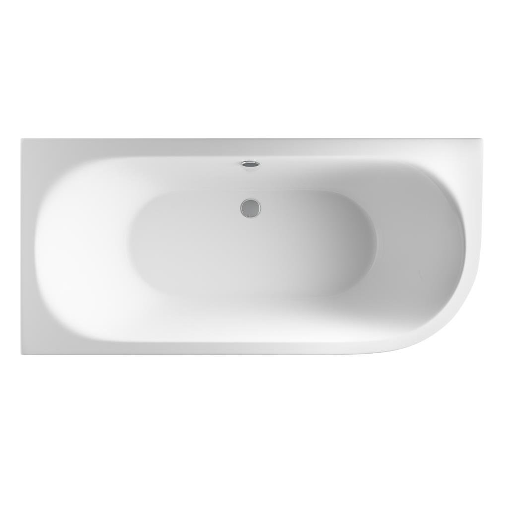 Biscay Double Ended (DE) 1700 x 800 x 440mm LH Beauforte Bath - White