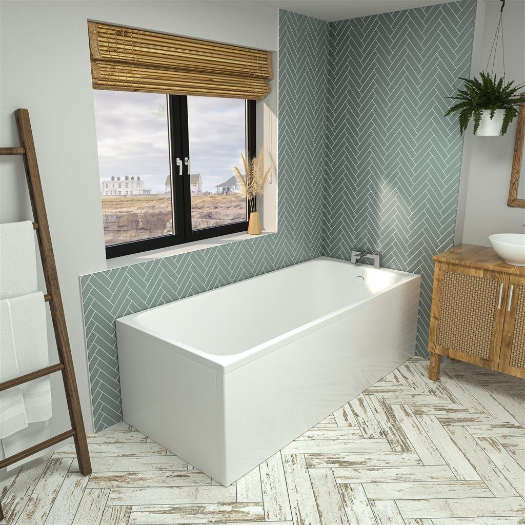 Malin Single Ended (SE) 1700 x 700 x 440mm Beauforte Bath - White