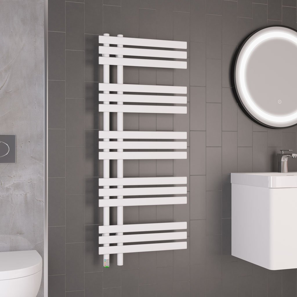 Loddon Dry Element Towel Rail 1200 x 500 Matt White