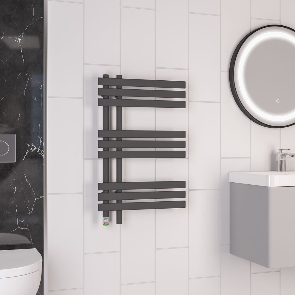 Loddon Dry Element Towel Rail 800 x 500 Matt Anthracite