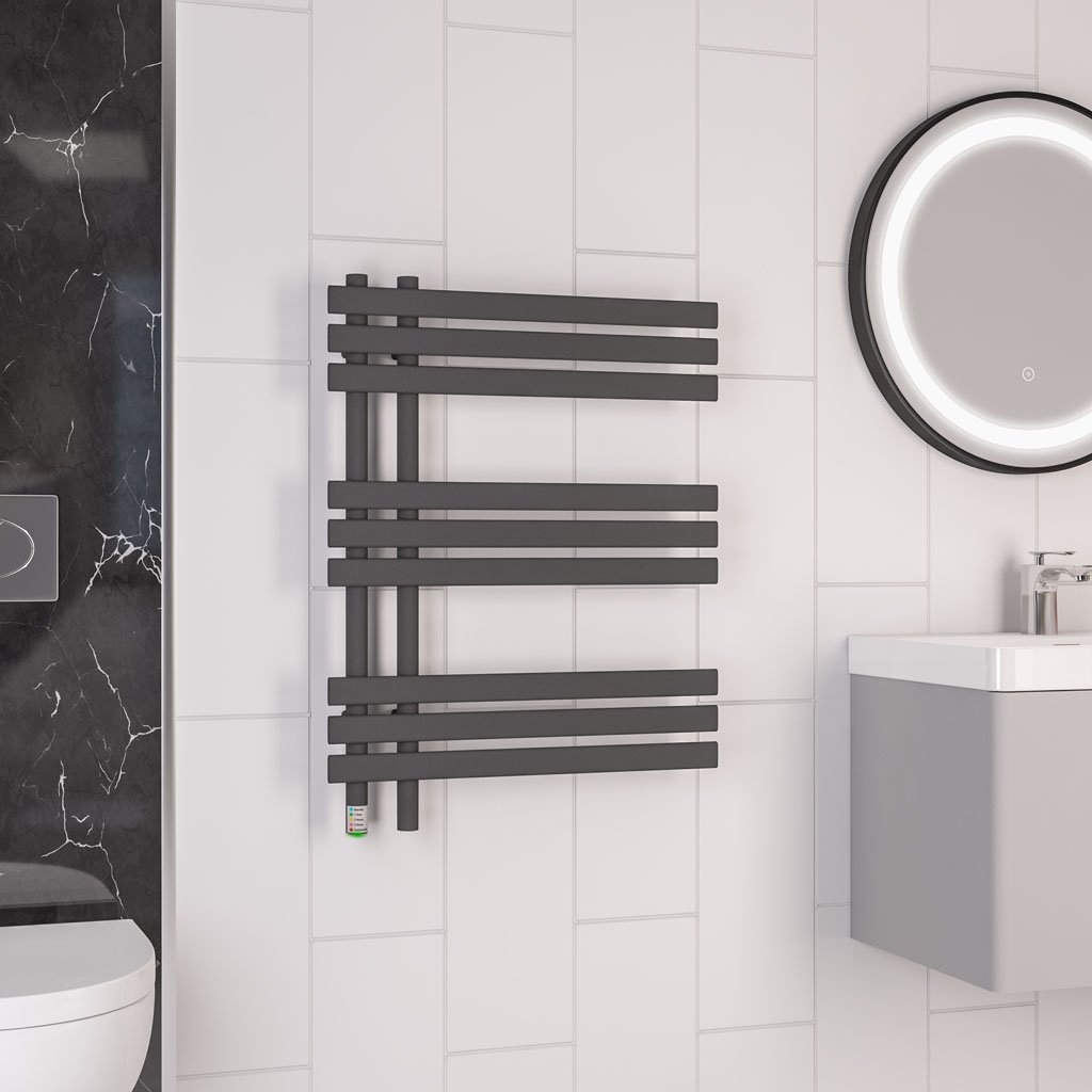 Loddon Dry Element Towel Rail 800 x 600 Matt Anthracite