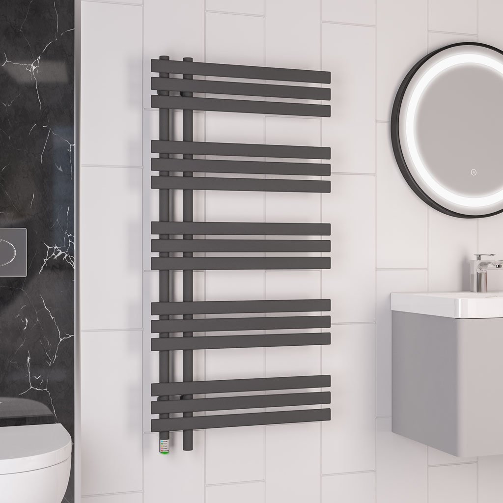 Loddon Dry Element Towel Rail 1200 x 600 Matt Anthracite