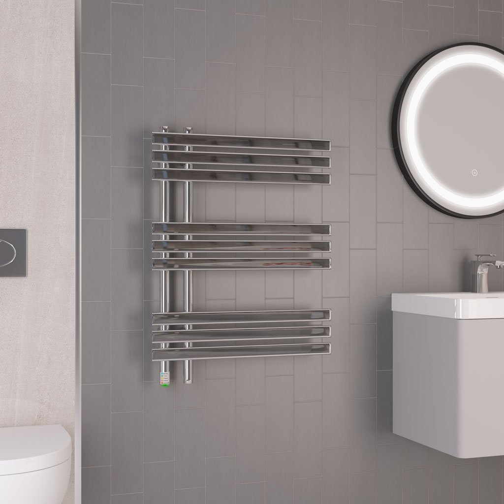 Loddon Dry Element Towel Rail 800 x 600 Chrome