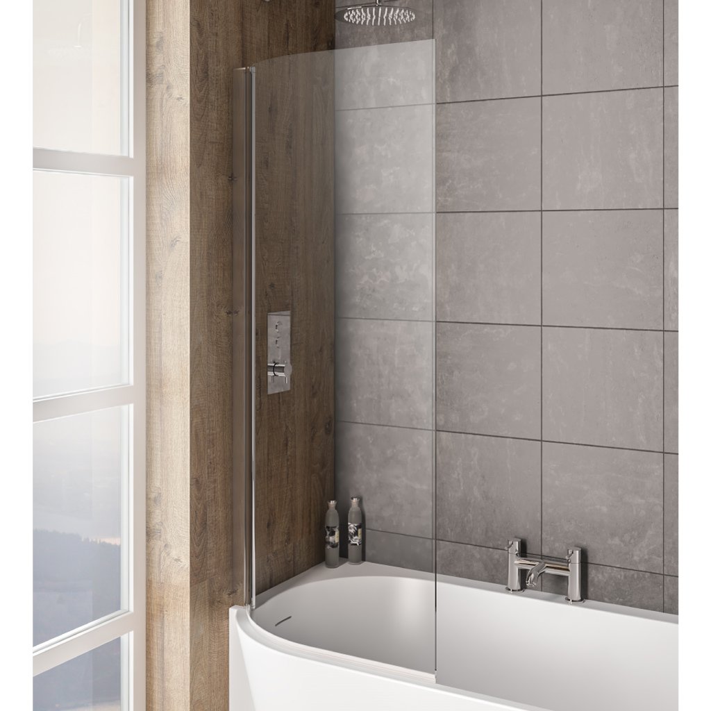 Bray 6mm 1400 x 730mm Left Hand Bath Screen - Chrome