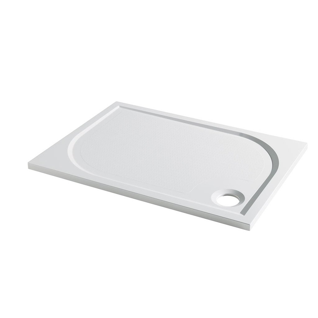 Vanguard 25 Plan D 900mm x 800mm Rectangular Shower Tray - White