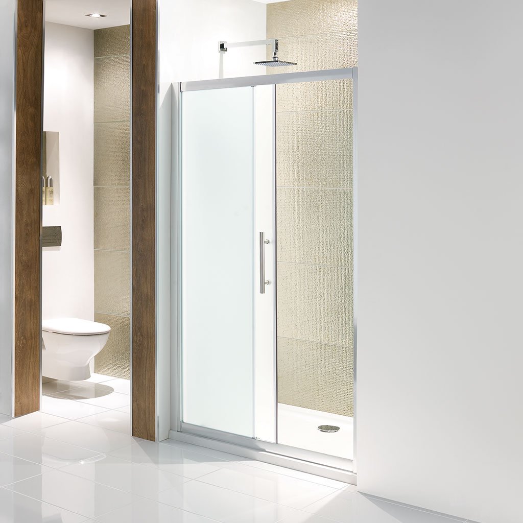 Volente 1850mm x 1000mm Slider Shower Door - Chrome