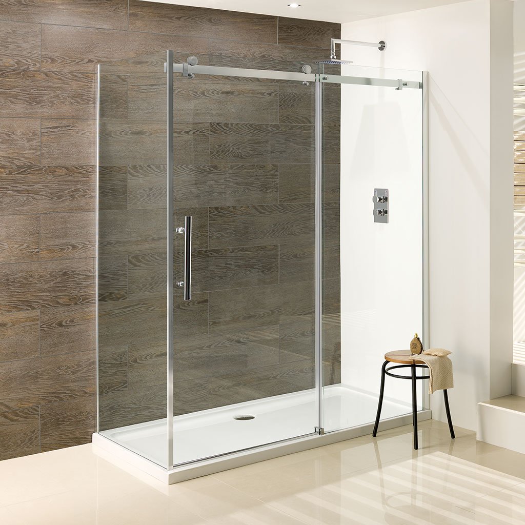 Vanguard 10mm 2000mm x 1200mm Slider Shower Door - Chrome