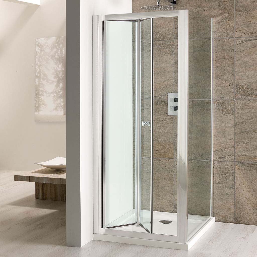 Volente 6mm 1850mm x 800mm Bi-Fold Shower Door - Chrome