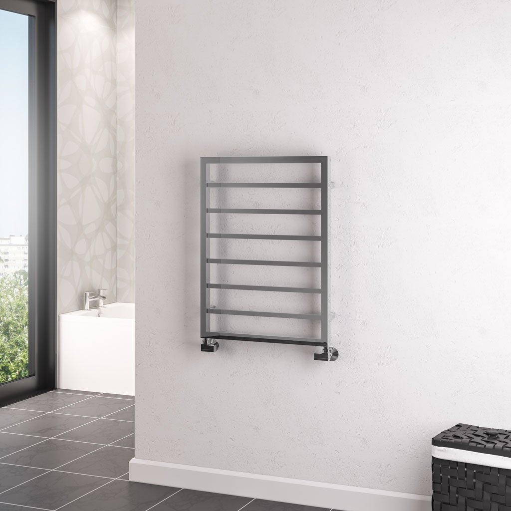 Ryton 800 x 600mm. Towel Rail Chrome