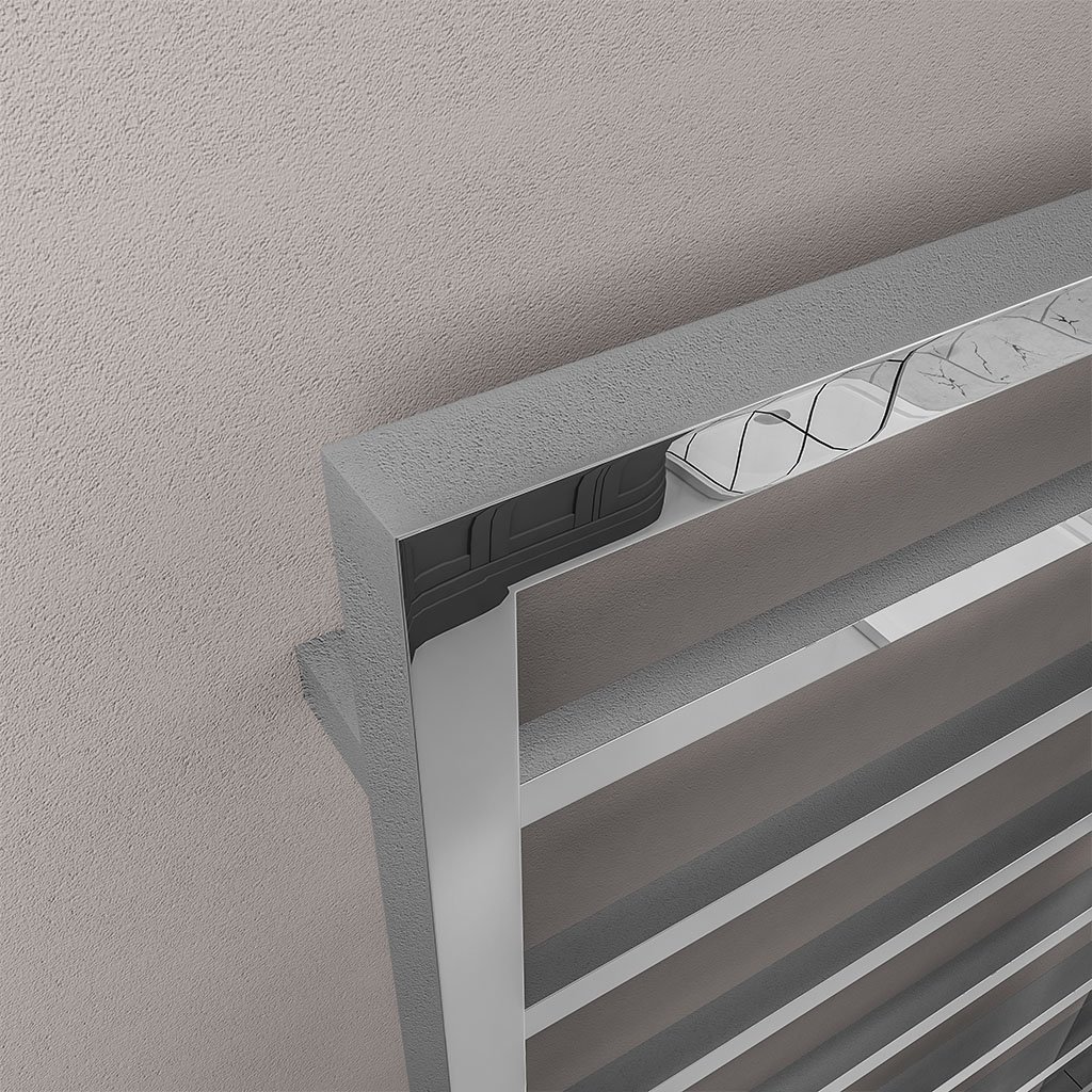 Ryton 800 x 600mm. Towel Rail Chrome