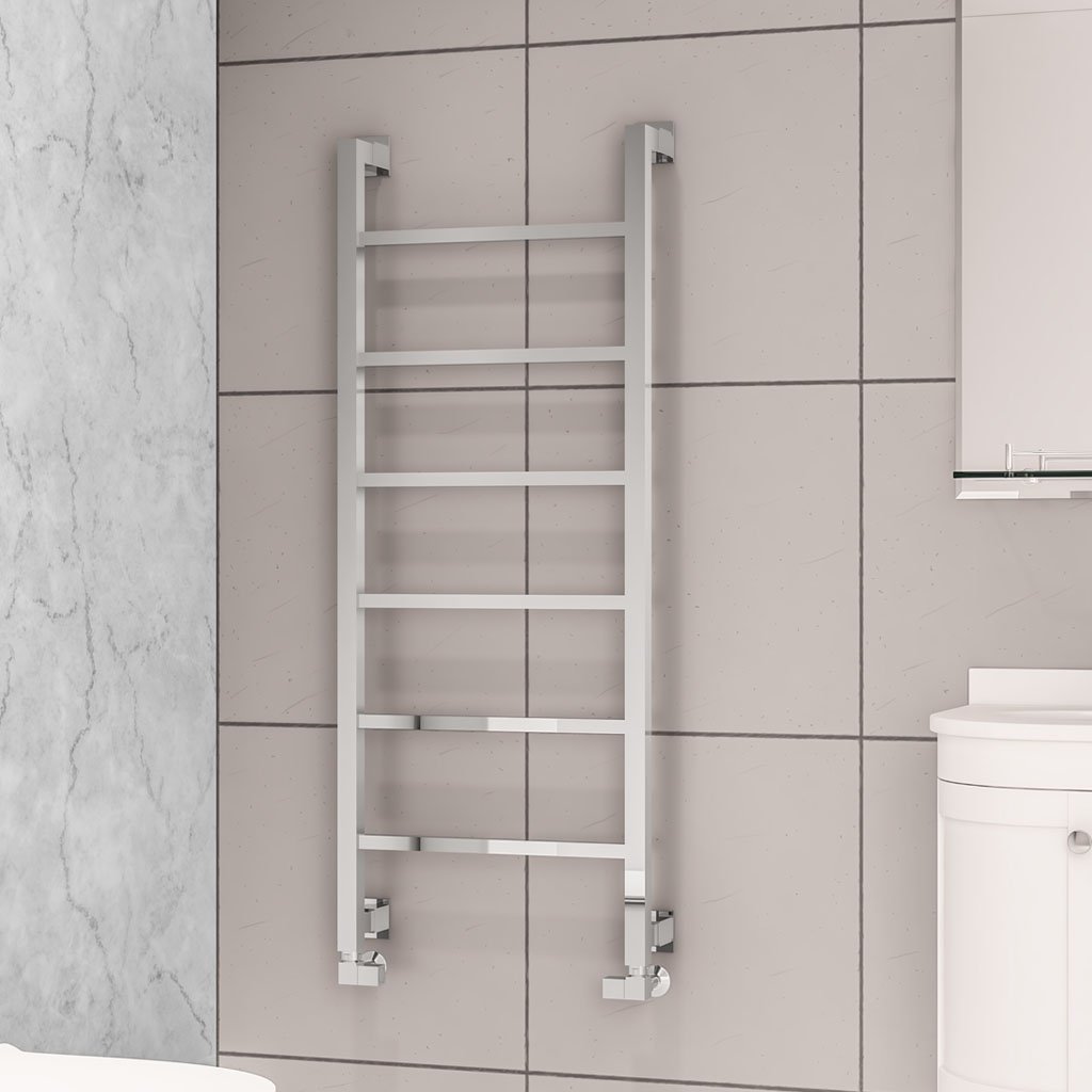 Loxley 1200 x 500mm. Towel Rail Chrome