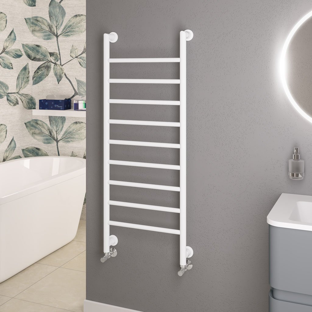 Eshton 1200 x 500mm. Towel Rail Matt White