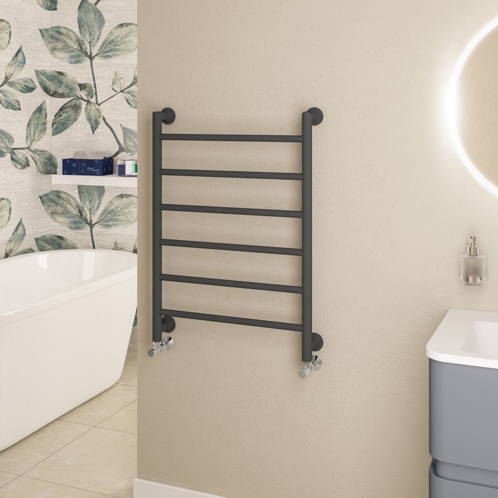 Eshton 800 x 600mm. Towel Rail Matt Anthracite