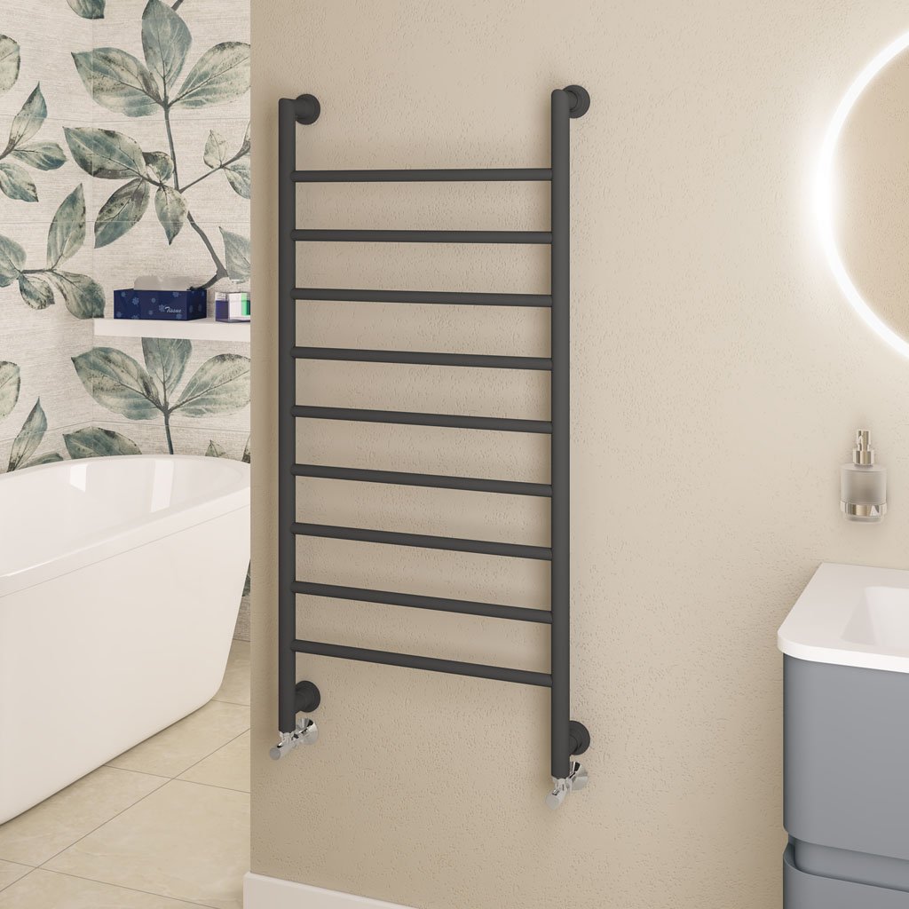 Eshton 1200 x 600mm. Towel Rail Matt Anthracite