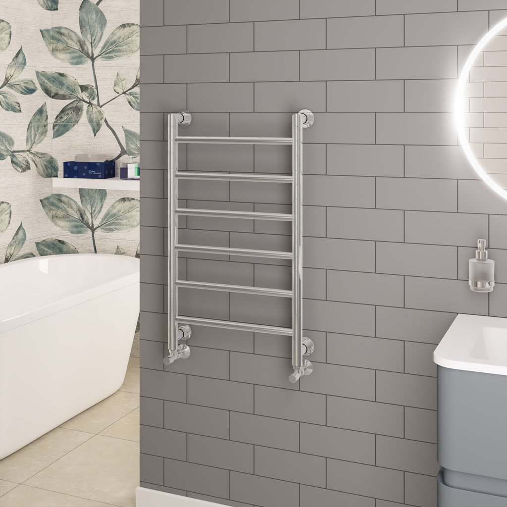 Eshton 800 x 500mm. Towel Rail Chrome