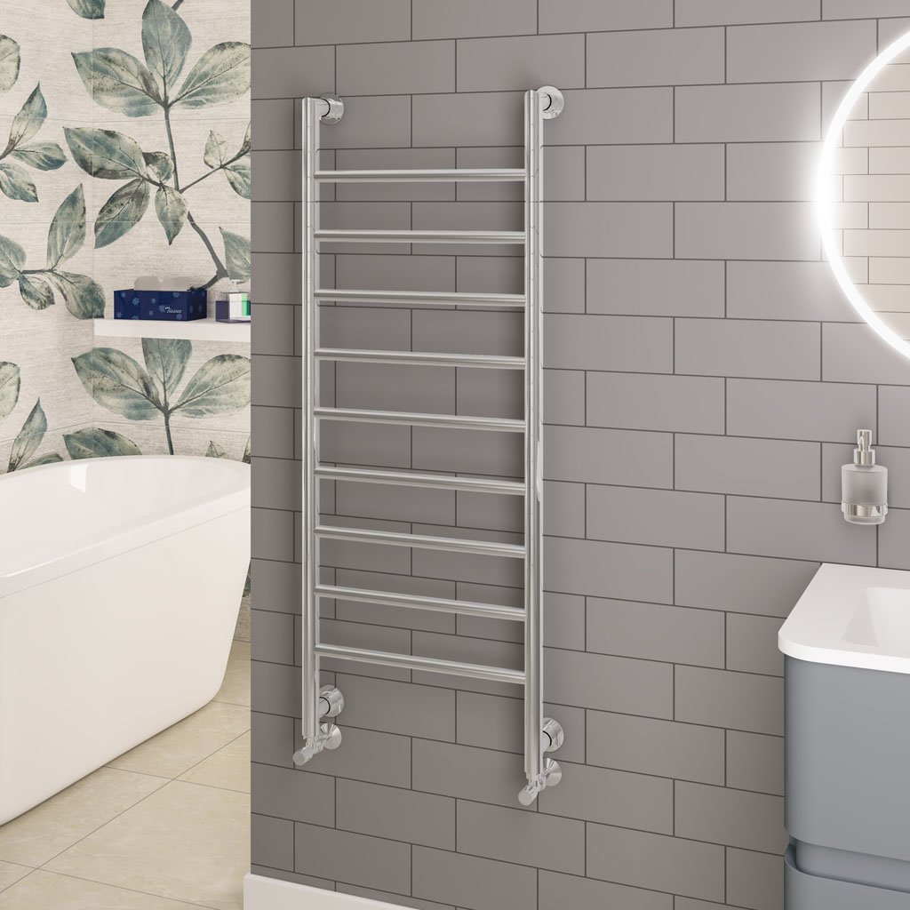 Eshton 1200 x 500mm. Towel Rail Chrome