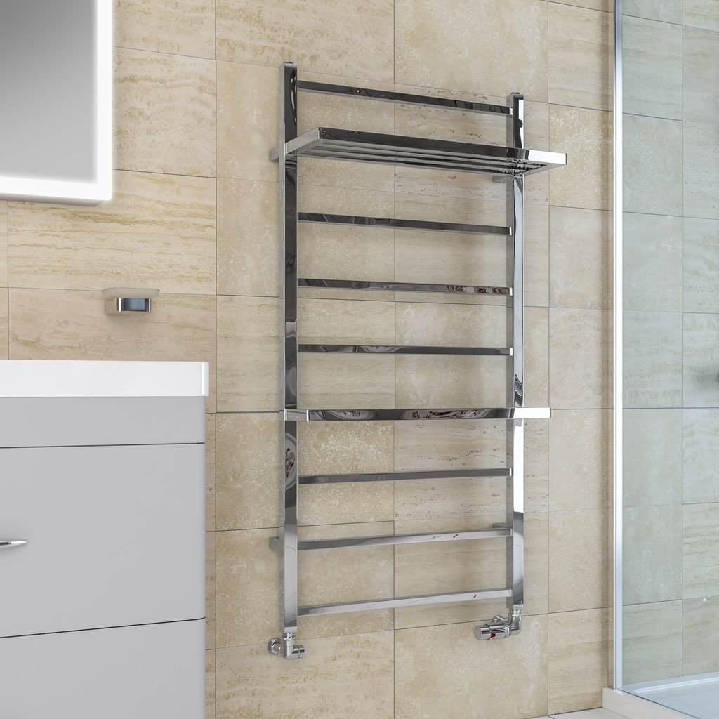 Launton Designer Towel Rail 1200x600mm Chrome