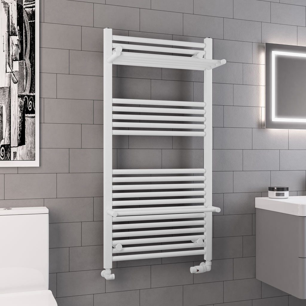 Haddenham Designer Towel Rail 1200x600mm Matt White