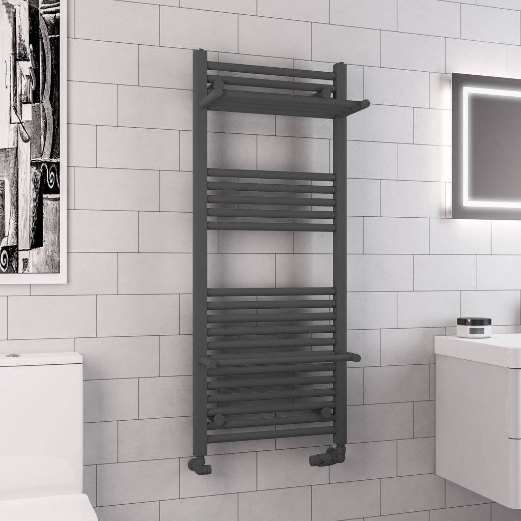 Haddenham Designer Towel Rail 1200x500mm Matt Anthracite