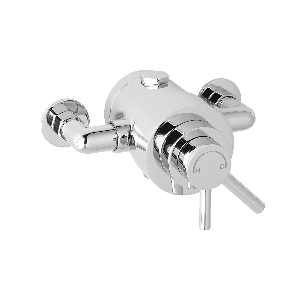 Exposed Thermostatic Lever Shower Valve  - Chrome