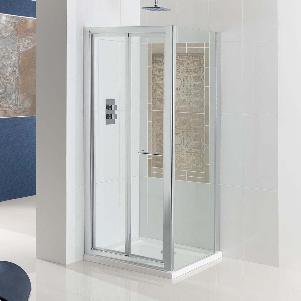 Vulcan 5mm 1850mm x 760mm Bi-Fold Shower Door - Chrome