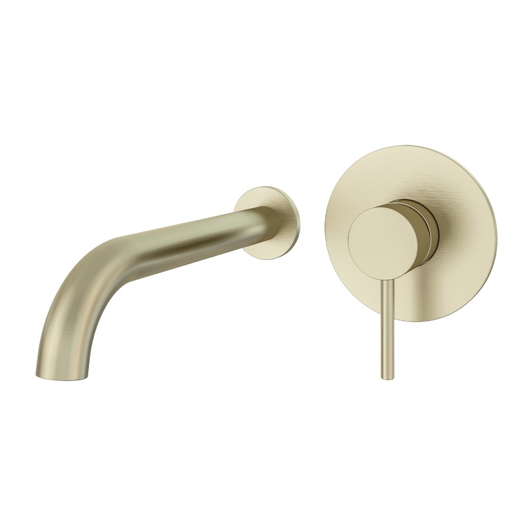 Heyford Wall Mounted Basin Tap Brushed Brass