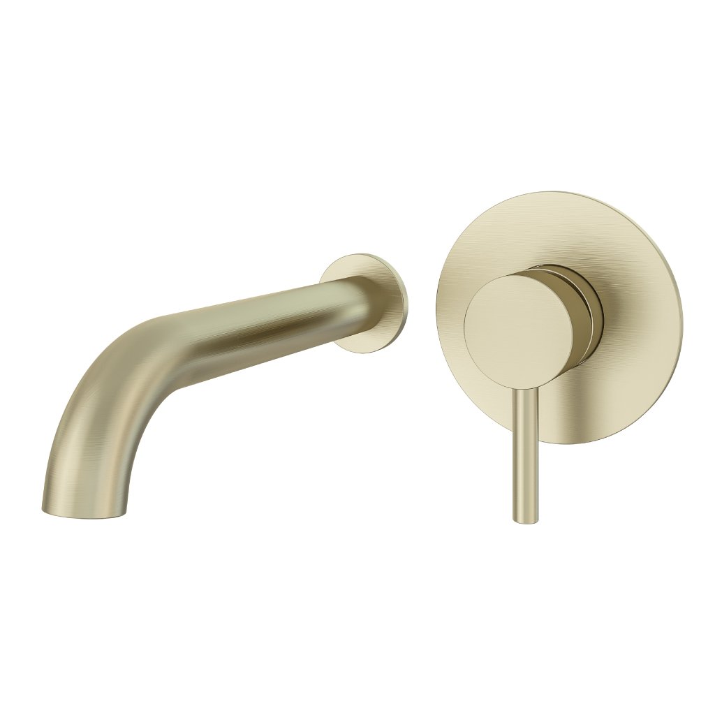 Heyford Wall Mounted Bath Filler Tap Brushed Brass