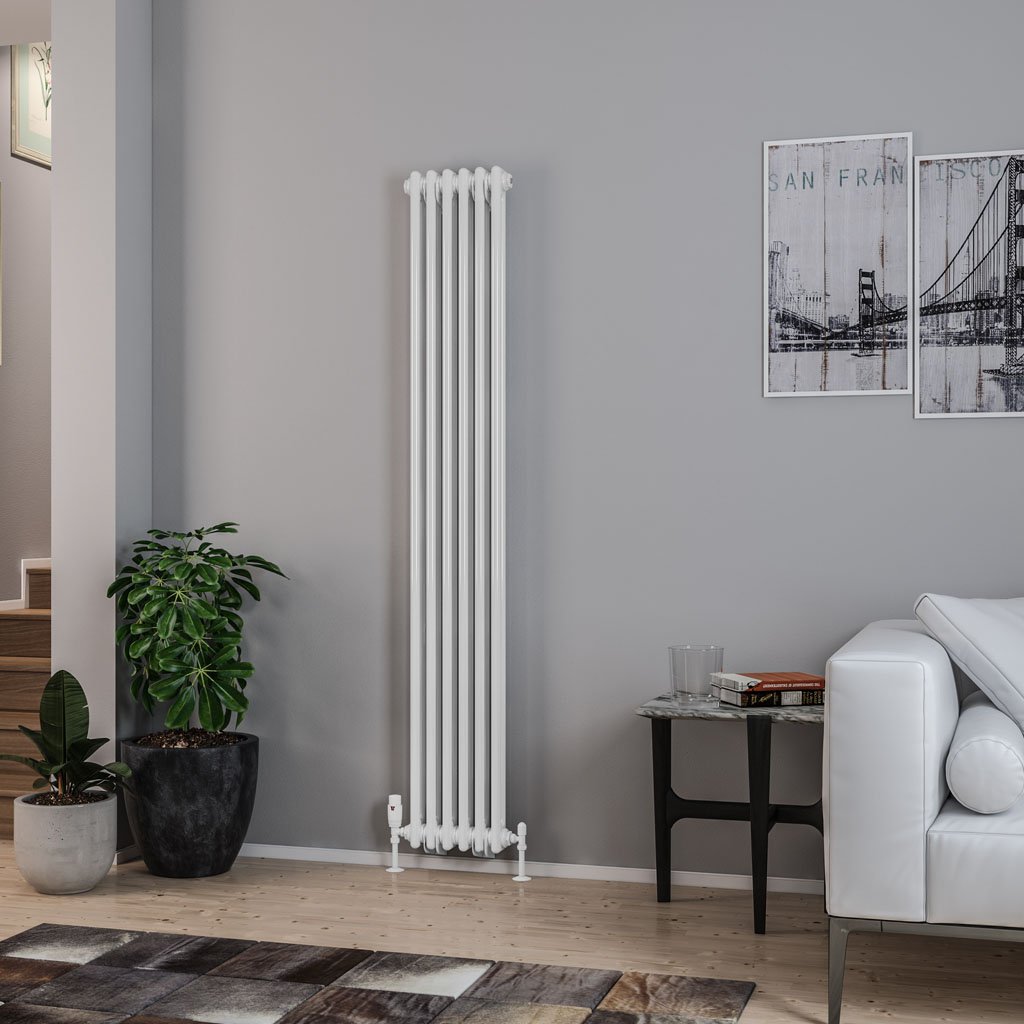 Rivassa 2 Column Radiator 1800 x 293mm Gloss White