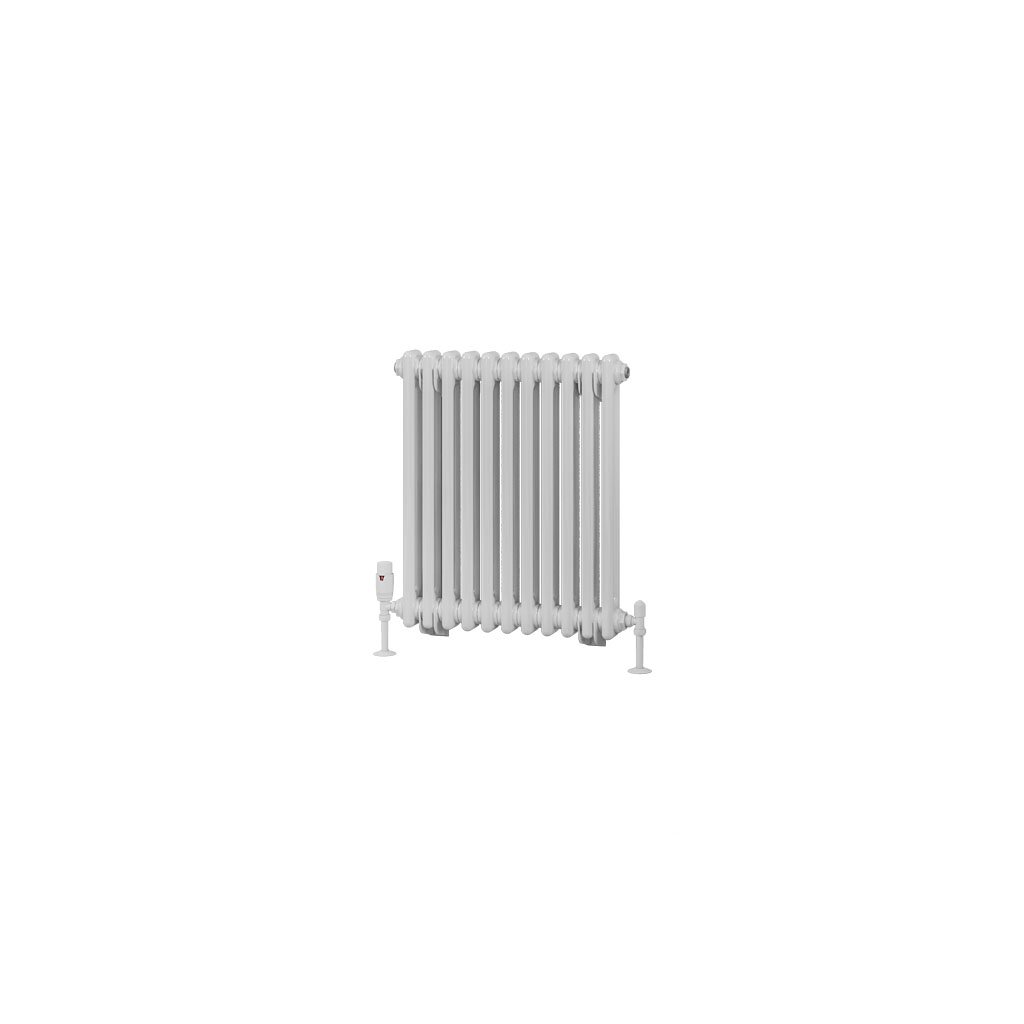 Rivassa 2 Column Radiator 600 x 518mm Gloss White