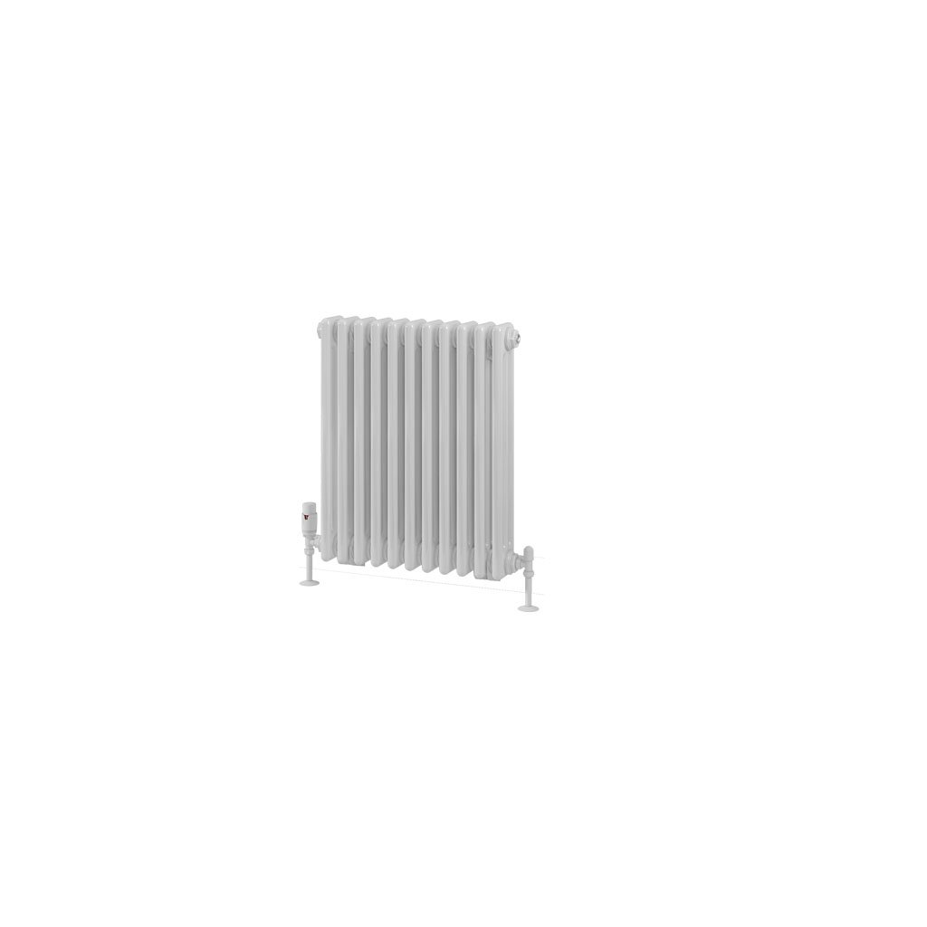 Rivassa 3 Column Radiator 600 x 518mm Gloss White