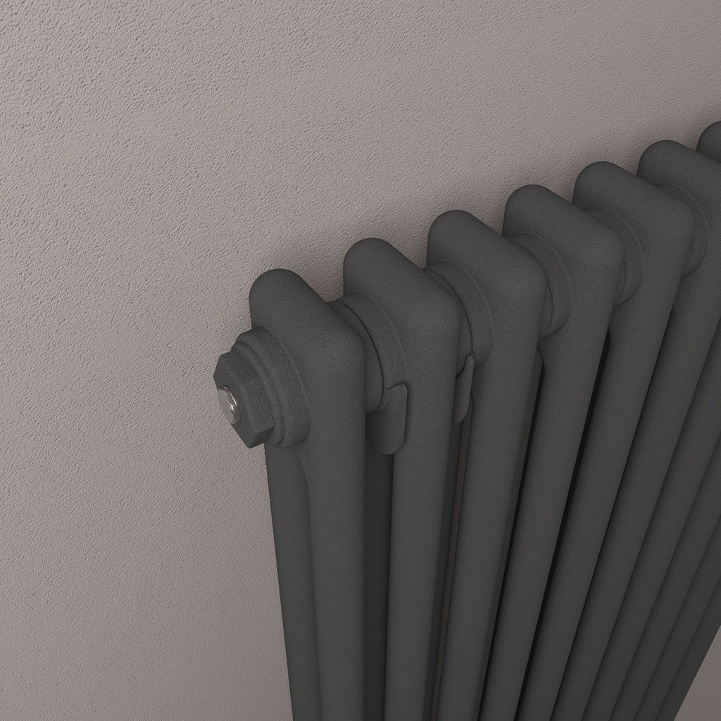 Rivassa 2 Column Radiator 600 x 428mm Matt Anthracite