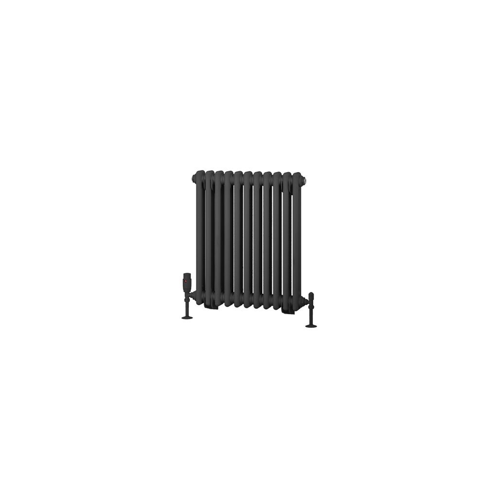 Rivassa 2 Column Radiator 600 x 518mm Matt Anthracite