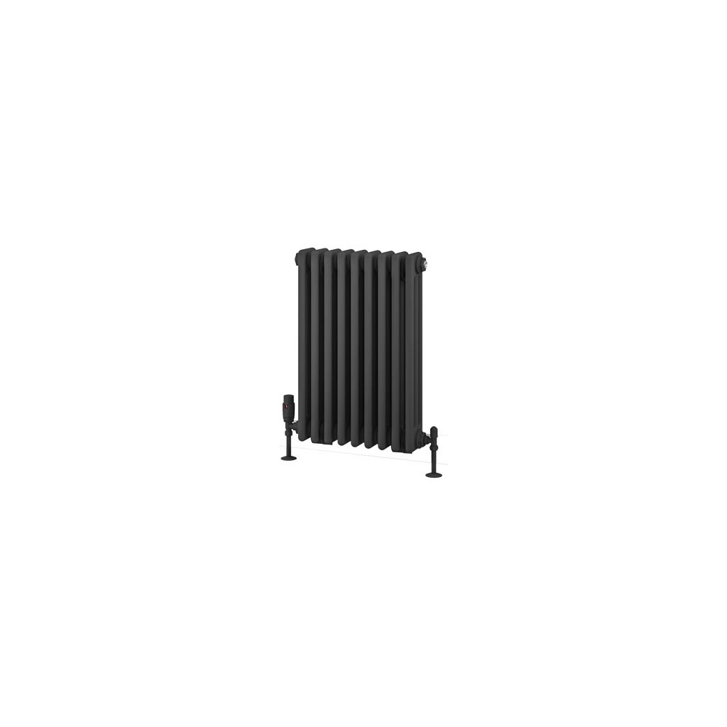 Rivassa 3 Column Radiator 600 x 428mm Matt Anthracite