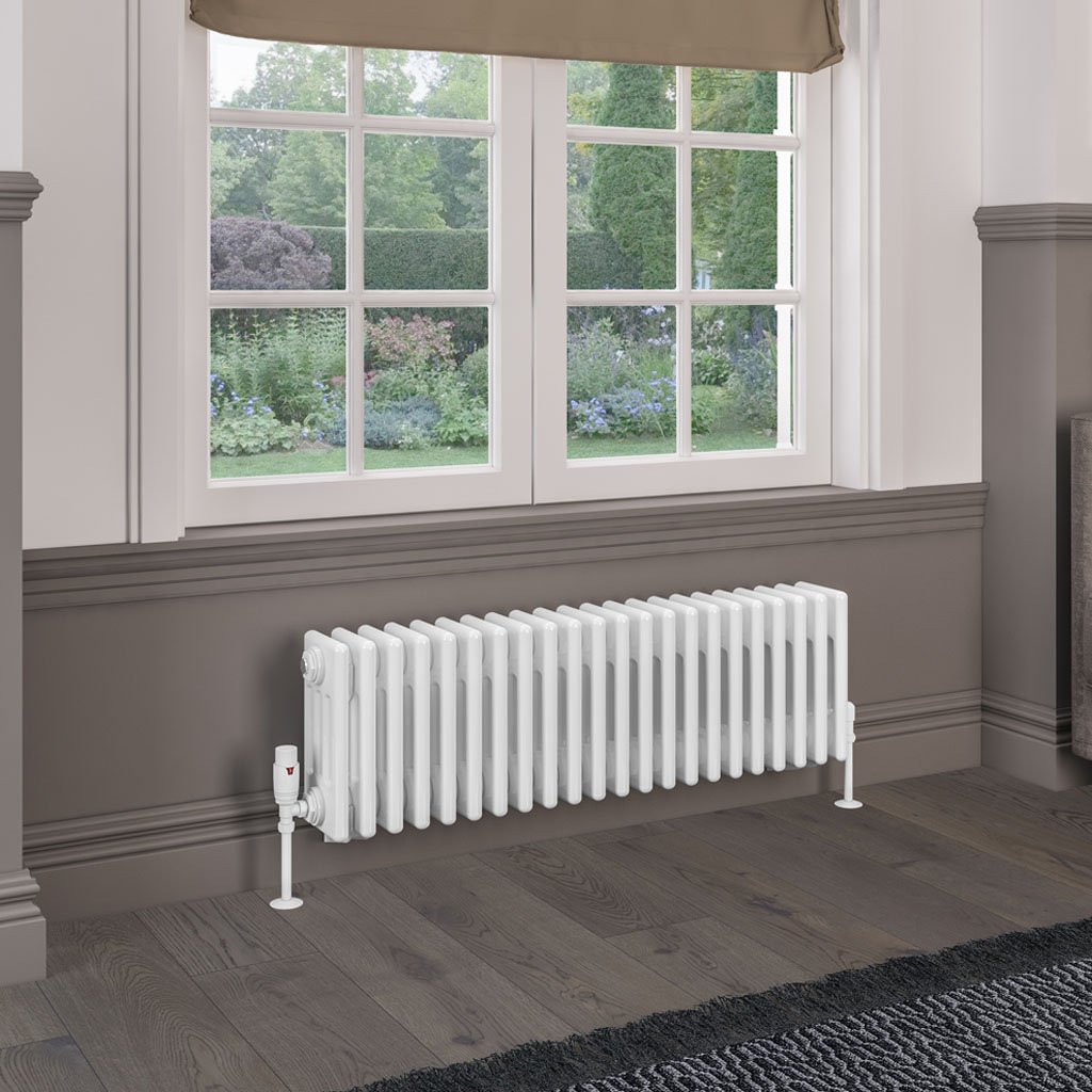 Rivassa 4 Column Radiator 300 x 1010mm Gloss White