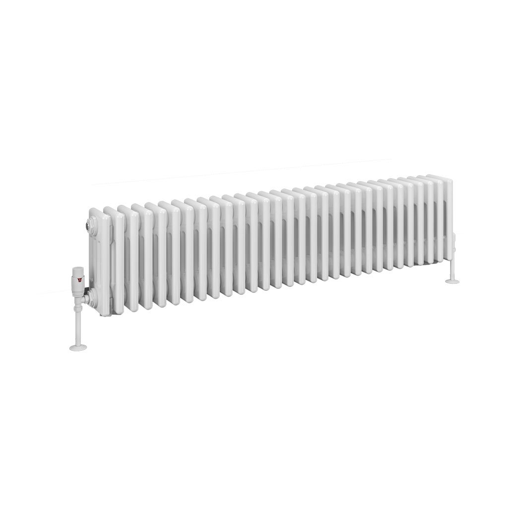 Rivassa 4 Column Radiator 300 x 1373mm Gloss White