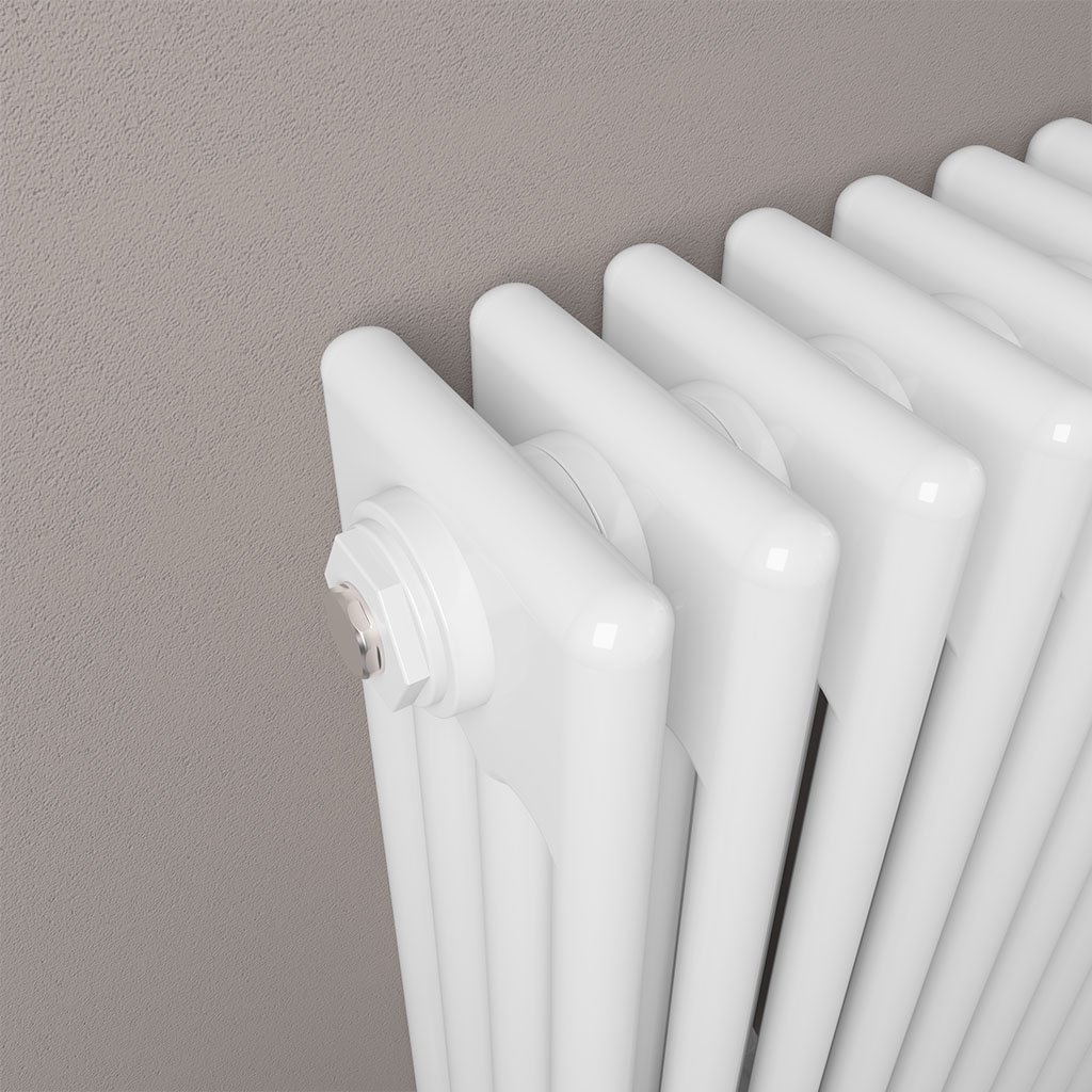 Rivassa 4 Column Radiator 600 x 425mm Gloss White