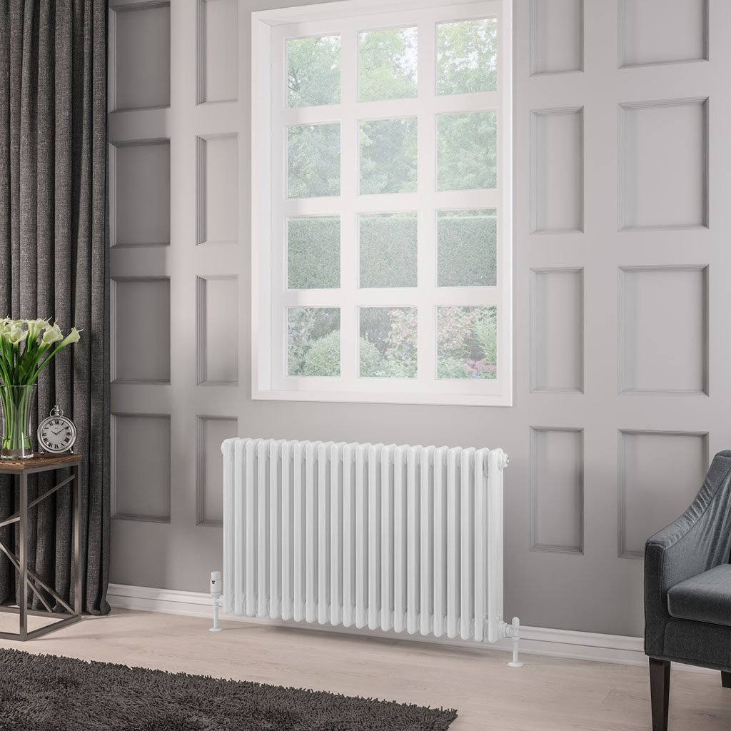 Rivassa 3 Column Radiator 600 x 1010mm Gloss White