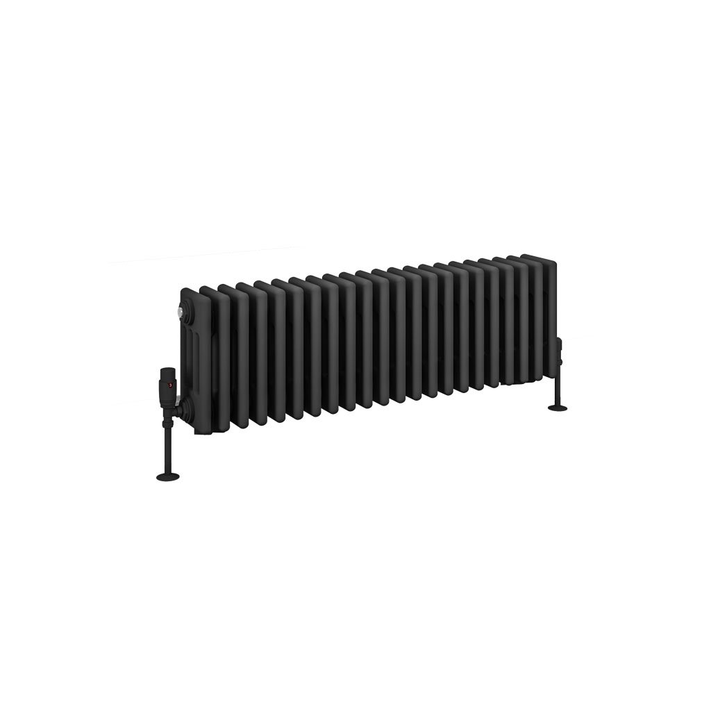 Rivassa 4 Column Radiator 300 x 1010mm Matt Anthracite