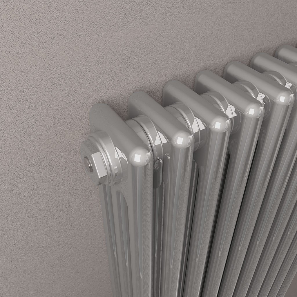 Rivassa 3 Column Radiator 600 x 608mm Chrome Effect