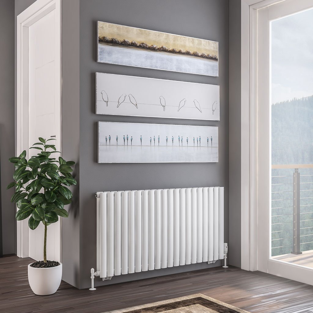 Tunstall Double 600 x 1179 Radiator Matt White