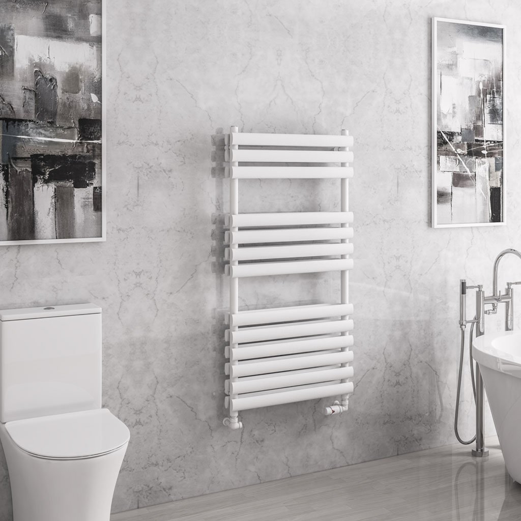 Tunstall Double 1200 x 600 Towel Rail Matt White