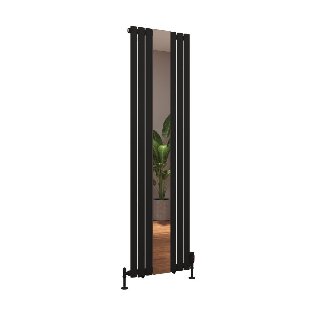 Tunstall Mirror 1800 x 500 Radiator Matt Black