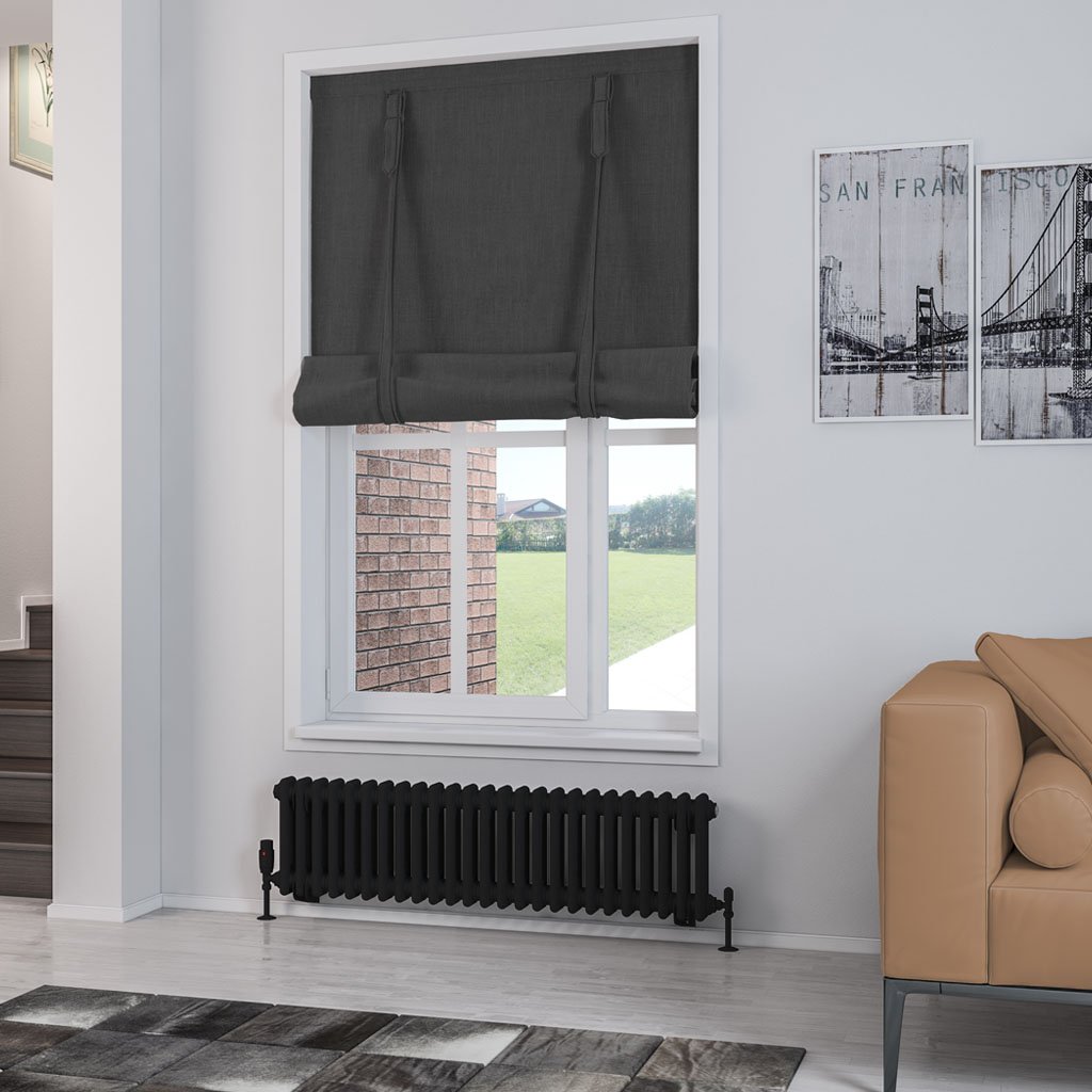 Rivassa 2 Column Radiator 300 x 1148mm Matt Black