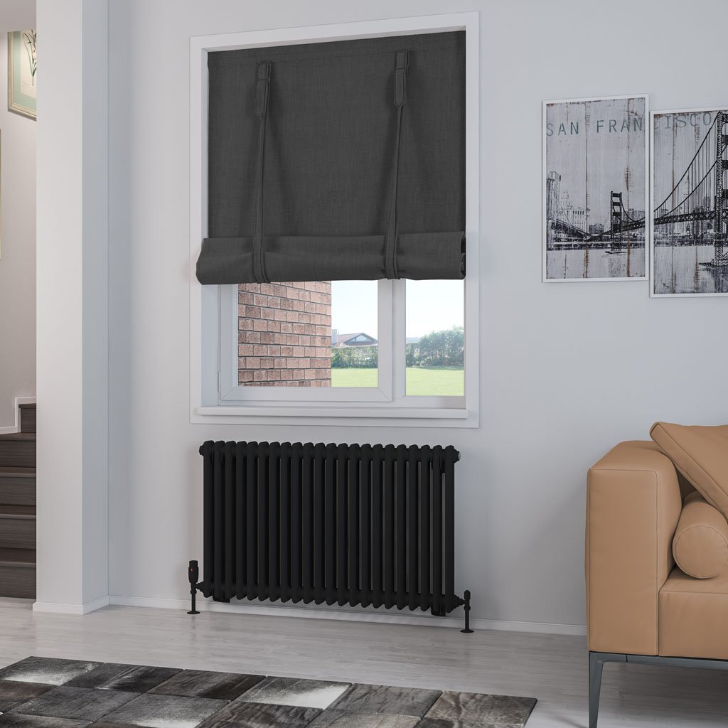 Rivassa 2 Column Radiator 600 x 1010mm Matt Black