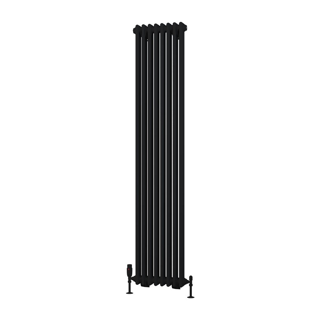 Rivassa 2 Column Radiator 1800 x 383mm Matt Black