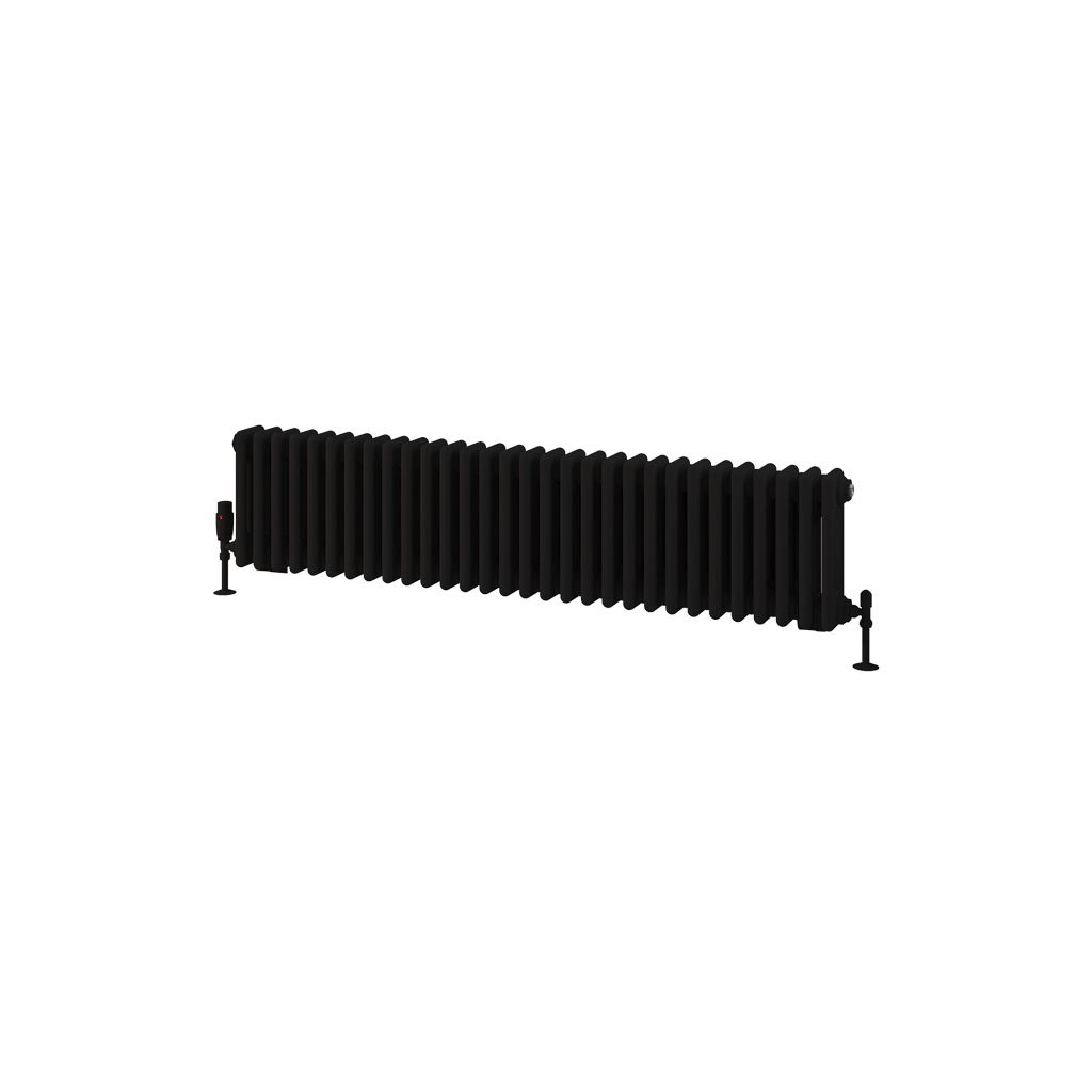 Rivassa 3 Column Radiator 300 x 1373mm Matt Black